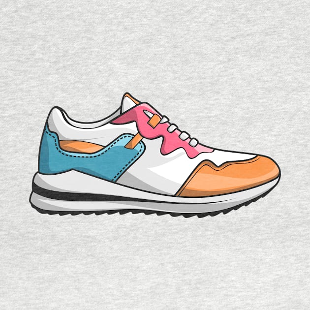 Cute Retro Sneaker with Cool Colors by SLAG_Creative